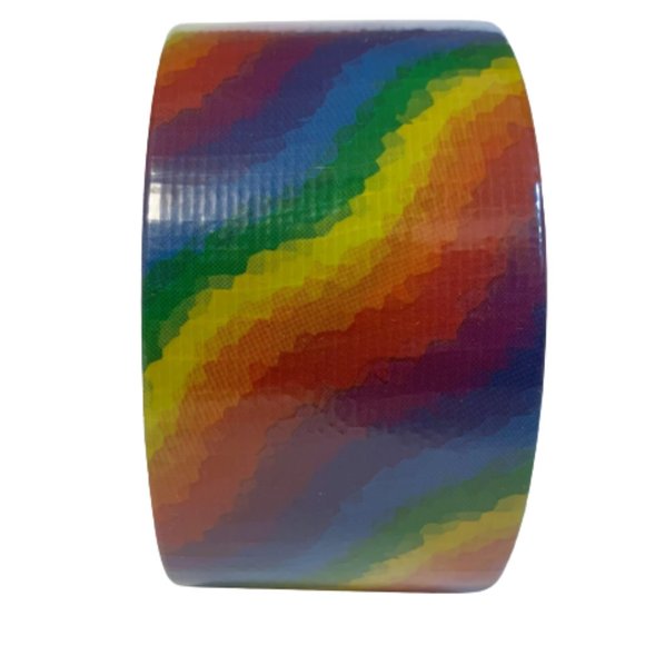 Rainbow Duck Tape 2 Rolls Pride Multi-color Wave Craft Tape - Picture 13 of 13